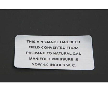 Vulcan Hart Propane To Np Plate 421727-4